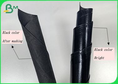 Breedte150cm×110yard vezel 0.55mm het Zwarte document van kleuren Wasbare kraftpapier voor handzakken
