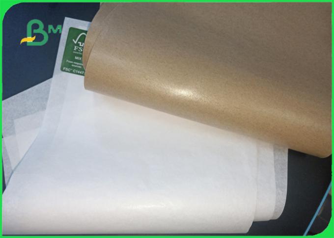FSC voedselrang 30gsm 40gsm één kant met een laag bedekt wit/bruin ambachtdocument voor document zakken