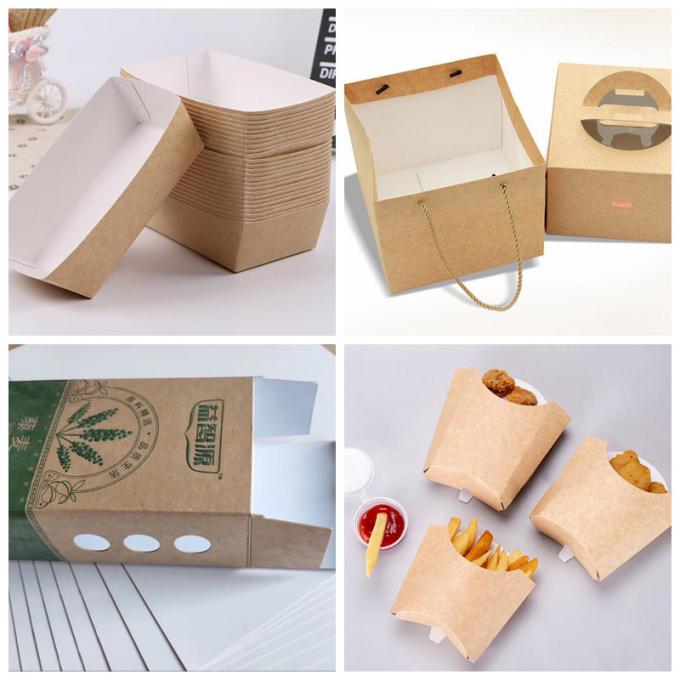 Kraftpapier neemt Containers Materiële Voedsel Verpakking Kartonnen 300gsm
