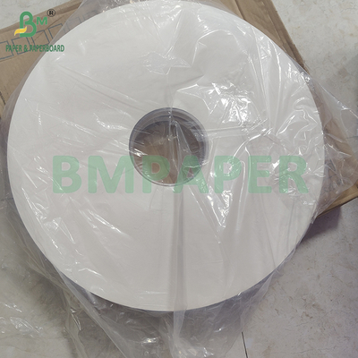 24 gsm 28 gsm Afdrukbaar en PE-gecoat witte stro verpakkingspapierrol 50 mm 44 mm
