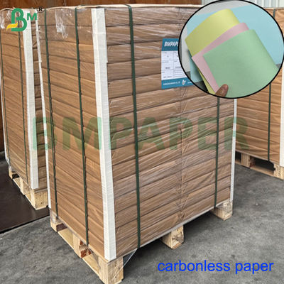 75gsm 216 x 279mm White Pink Green Blue Carbonless Paper For Receipt