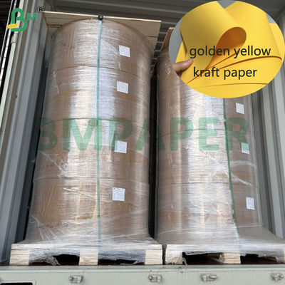 85 g/m² 90 g/m² Sterke Sterkte Goudgeel Kraftpapier Voor Enveloppen 70 cm 80 cm Rol