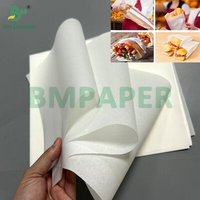 35 gm 40 gm Wit kleur vetvast papier voor fastfoodzakken 390 mm 532 mm