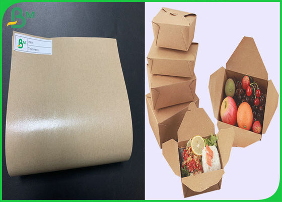 Beschikbare Vetvrije PE Met een laag bedekte Kraftpapier-Document Broodjes voor Voedsel Takeway 250gsm 300gsm