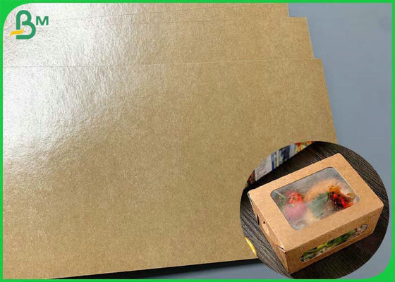 PE Met een laag bedekte Bruine Kraftpapier Document van 300g voor het Maken van Beschikbaar Waterdicht Voedselvakje