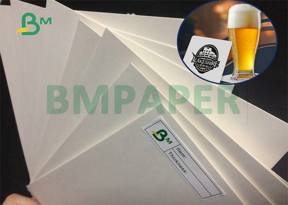 100% vezel Niet bekleed Bier Mat Coaster Paper 0.7mm 0.8mm 0.9mm Zuiver Wit
