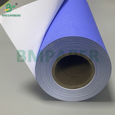 80 gram Purper Blauw Digitaal Papier CAD Plotter Rollen Eén zijde Wit 610mm X 50m 2 inch Core