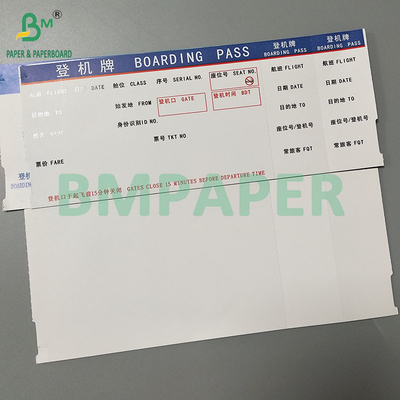 175GSM Witte blanco kaart Thermisch papier Doule zijdruk voor boardingcard