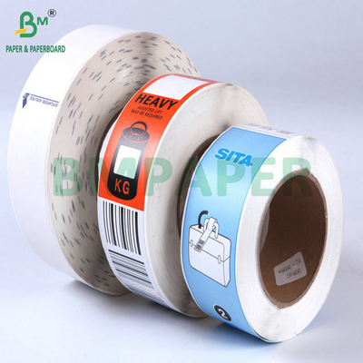 70 g 80 g Wit gevouwen thermisch karton Airline bagage tag label papier