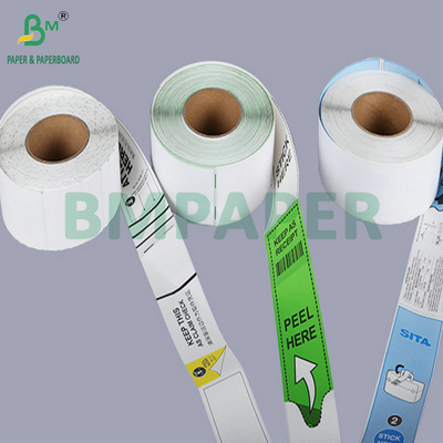 70 g 80 g Wit gevouwen thermisch karton Airline bagage tag label papier