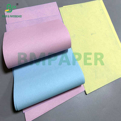 50 gm 60 gm 8,5 "x 14" Roze Blauw Kleur Carbonloos Papier Voor Leveringsbewijs