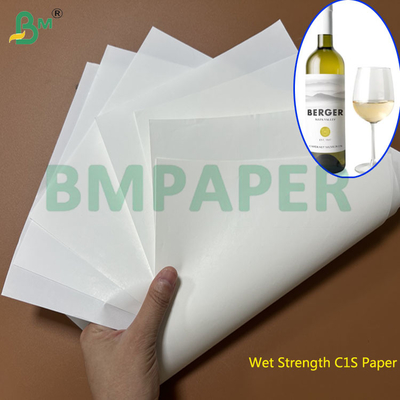 65g 75g Hoogglanzend Natsterk C1S Papier Voor Wijnlabels 70cm 80cm