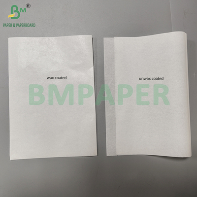 30 g/m² 35 g/m² Wit Ongestreken Waspapier Voor Het Verpakken Van Gefrituurd Voedsel