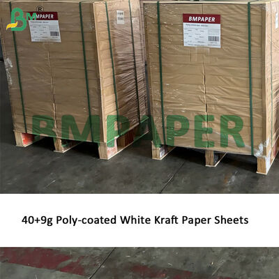 50 gm Verpakkingspapier voor bestek 40 g+9 g Gecoate witte kraftpapierplaten