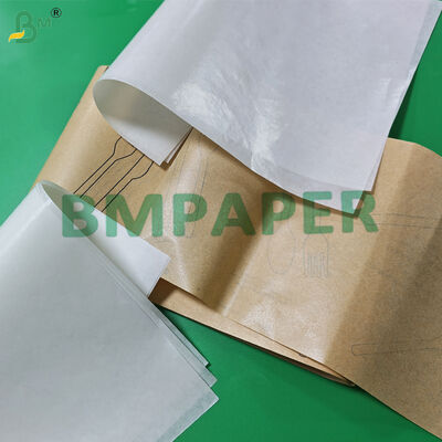 40g + 9g Polycoated White Brown Cutlery Wrapping Paper 120mm 160mm Food Safe