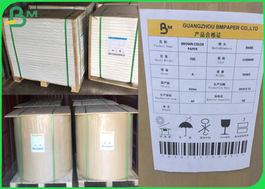 Recycled Bobina De Papel Kraft 110 - 220gsm Vochtbestendig Voor Verpakking