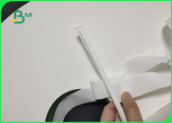 Biologisch afbreekbaar FDA goedgekeurd 32mm 44mm 24 26 28gsm Food Straw Wrapping Paper voor drinkstraw