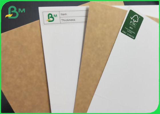Houten verpakkingsdoos Materiaal Wit met bruine achterzijde Kraftpapier voor voedsel