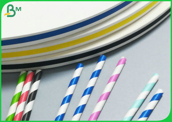 15mm Juice Straw Paper Reels Color Stripes Voedselrang voor het Drinken wordt goedgekeurd die