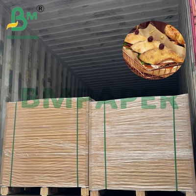 30/35/38gr Eco-vriendelijk bruin broodje verpakkingspapier voor take-away dozen